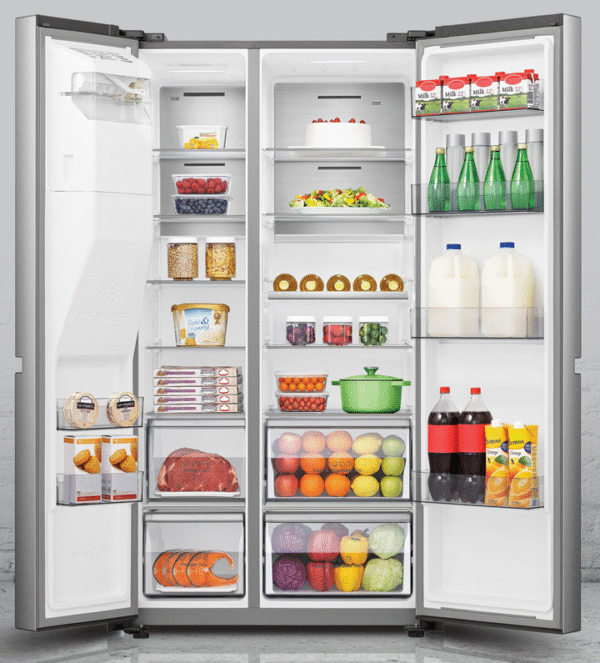 یخچال و فریزر ساید بای ساید هایسنس مدل 650 سیلور - Image 2