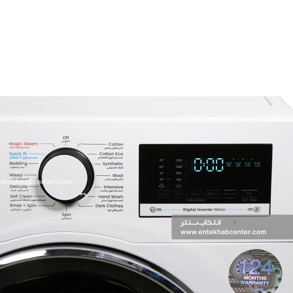 ماشین لباسشویی اسنوا سری هارمونی 8 کیلویی مدل SWM-82306 رنگ سفید - Image 3