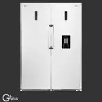 یخچال فریزر دو قلو 40 فوت جی پلاس مدل GRF-M2515LW رنگ سفید