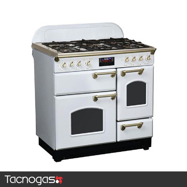1700313873 اجاق گاز مبله تاکنوگاز سری فالکون مدل FALCON-L-5B-WS-Gold رنگ سفید استیل - Image 1
