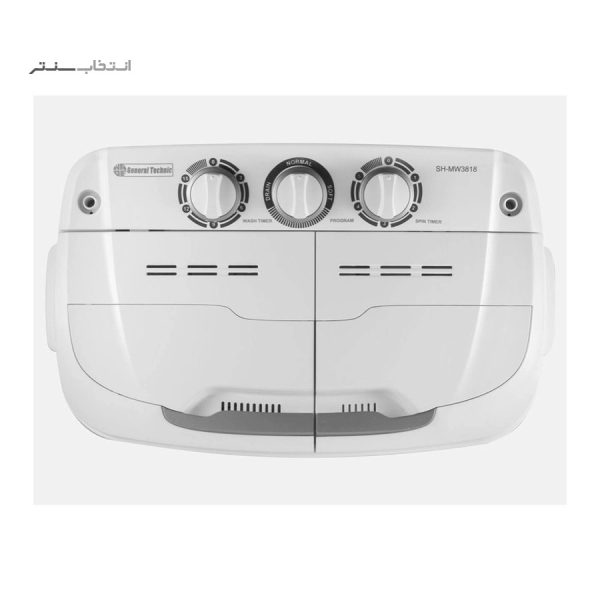 مینی واش جنرال تکنیک 3.8 کیلویی مدل SH-MW 3818 رنگ سفید نقره ای - Image 2
