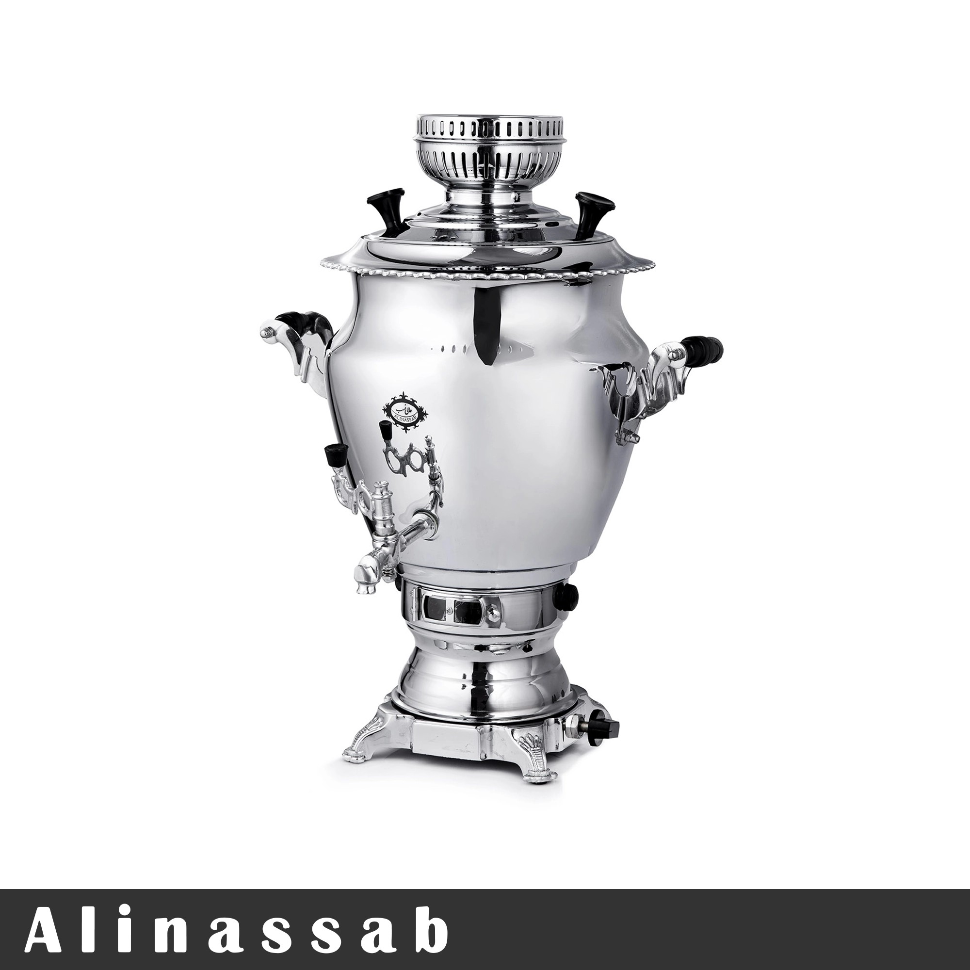1700989499 سماور گازی عالی نسب مدل گنجینه سیمین 6 لیتری - Image 1
