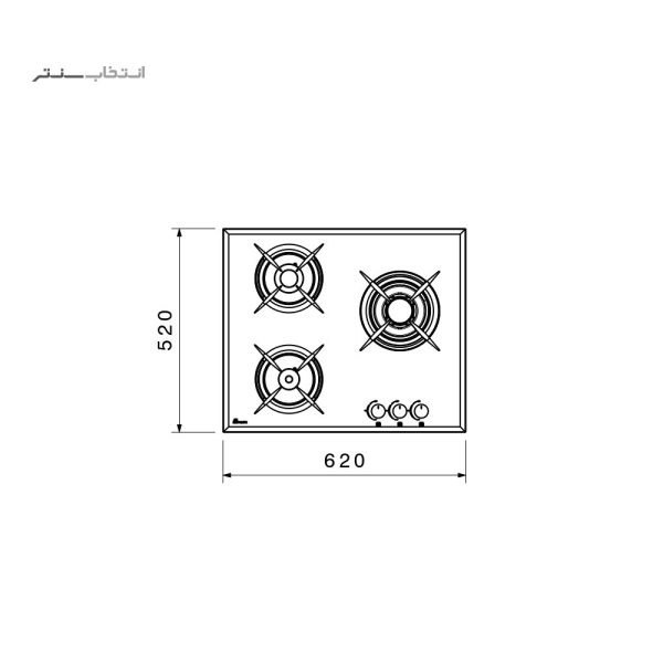 اجاق گاز صفحه ای بیمکث مدل 5015 - Image 2