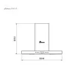 هود آشپزخانه بیمکث مدل 2028 سایز 90 رنگ مشکی - تصویر 2