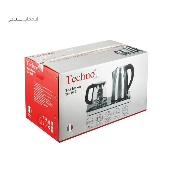 چای ساز تکنو مدل TE-989 مشکی - Image 2