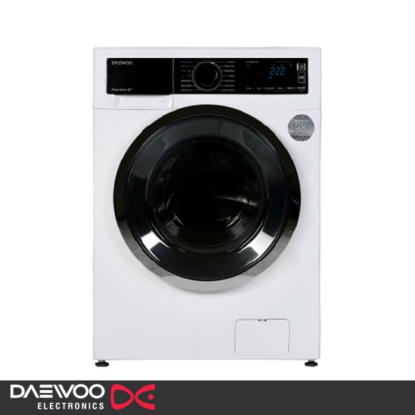 1717836476 ماشین لباسشویی دوو سری لایف 8 کیلویی مدل LM-860WB رنگ سفید پنل مشکی - Image 1
