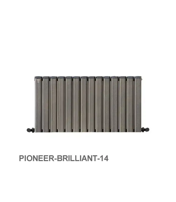 anit-radiator-pioneerbrilliant14-balck رادیاتور آلومینیومی آنیت مدل پایونیر برلیان مشکی 14 پره - تصویر 1