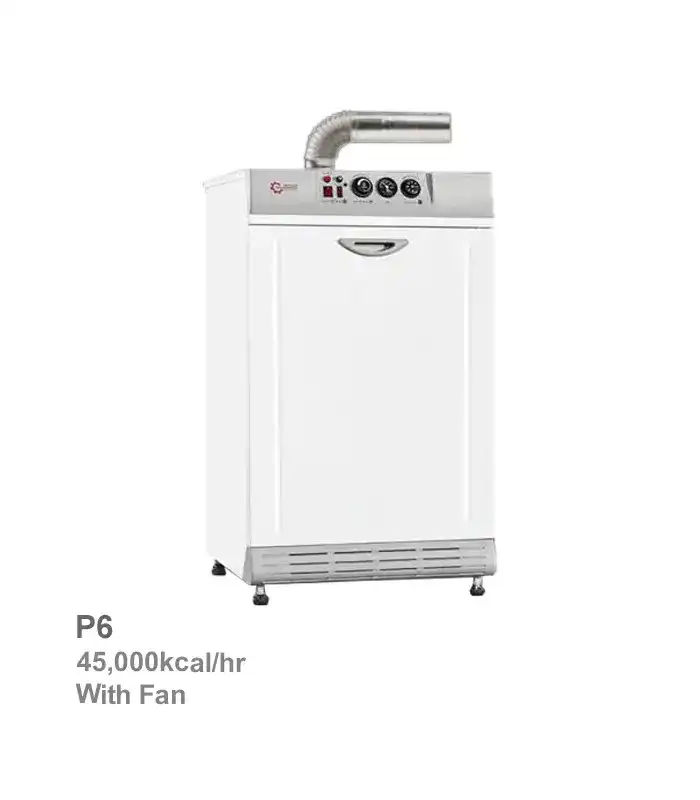 chauffagekar-floor-boiler-long-p6-with-fan پکیج زمینی 6 پره بلند فن دار شوفاژکار - تصویر 1