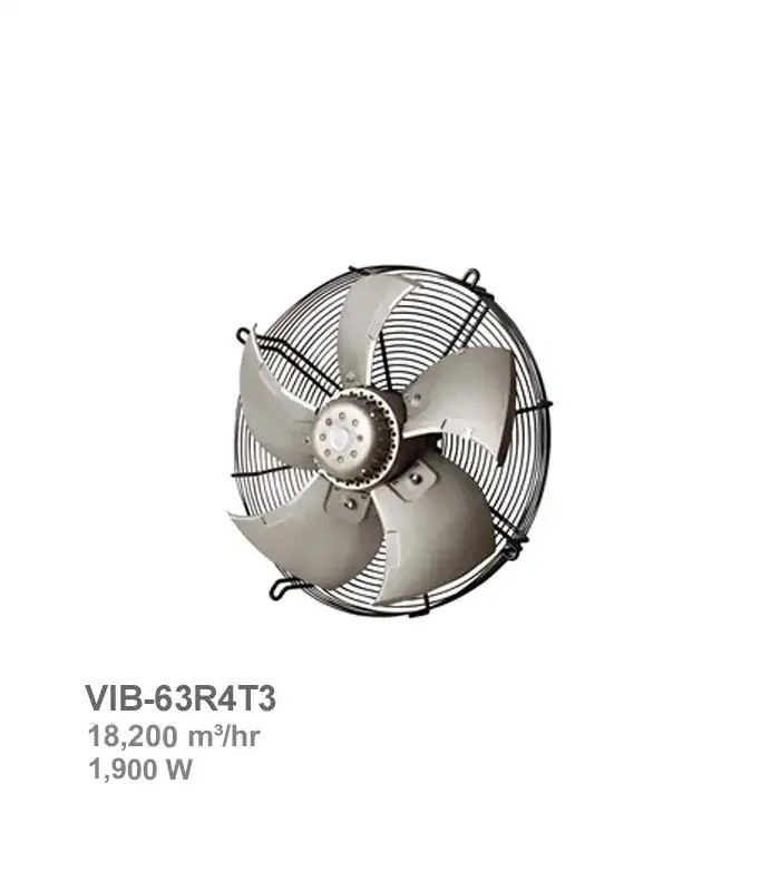 damandeh-fan-vib-63r4t3 فن آکسیال تأسیساتی یوروونت دمنده مدل VIB-63R4T3 - تصویر 1