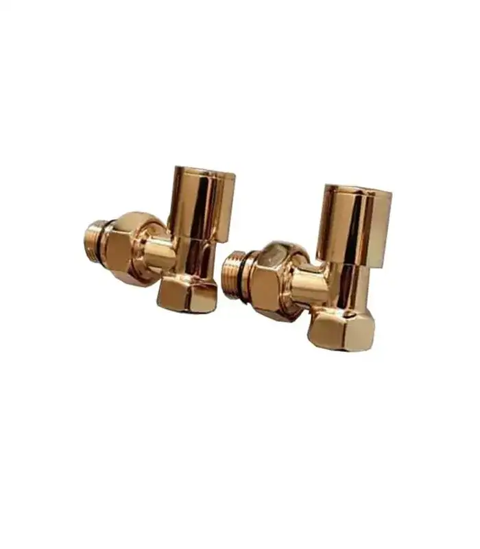 royal-radiator-valve-round-shiny-gold شیر زانویی رویال استیل مدل گرد طلایی براق - تصویر 1