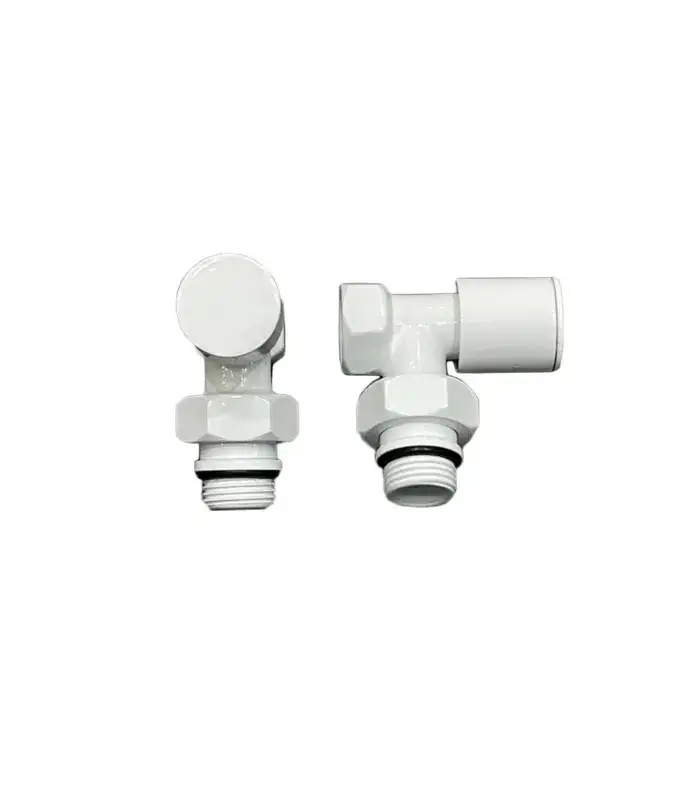 royal-radiator-valve-round-white شیر زانویی رویال استیل مدل گرد سفید - تصویر 1
