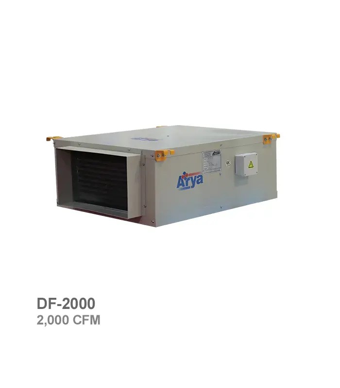 tahvieh-arya-ducted-fan-coil-unit-2000cfm فن کویل کانالی تهویه آریا مدل DF-2000 - تصویر 1